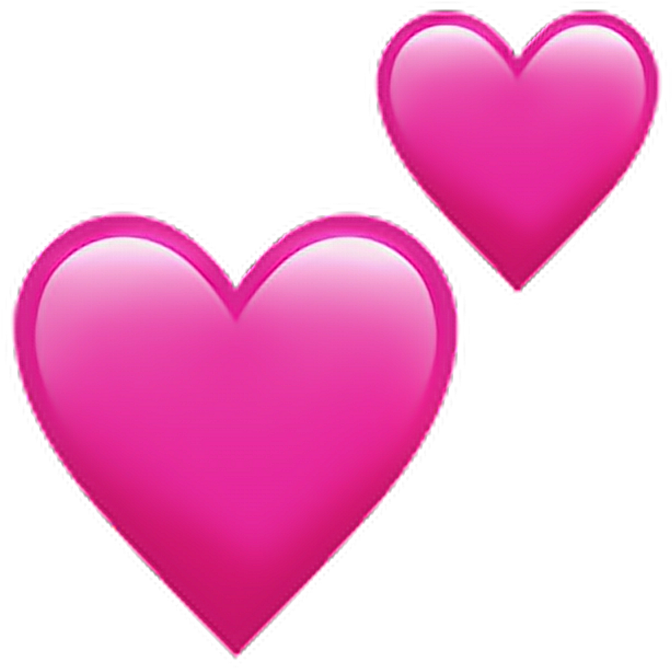 Symbol Love Pink Hearts - Pink Heart Emoji Png (1024x1024), Png Download