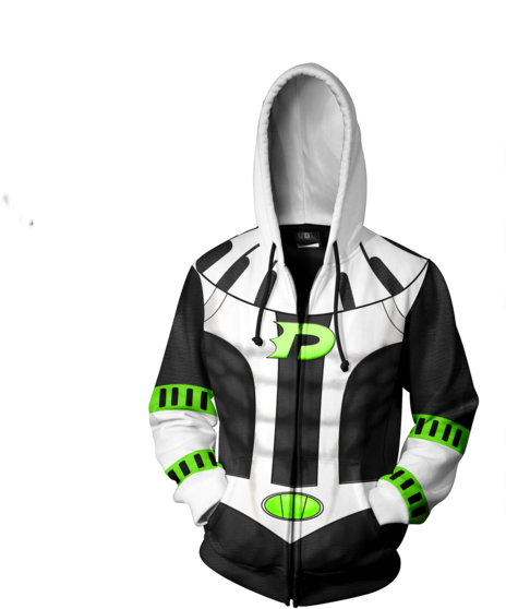 Danny Phantom 10 Years Later Zip Hoodie - Danny Phantom (568x600), Png Download