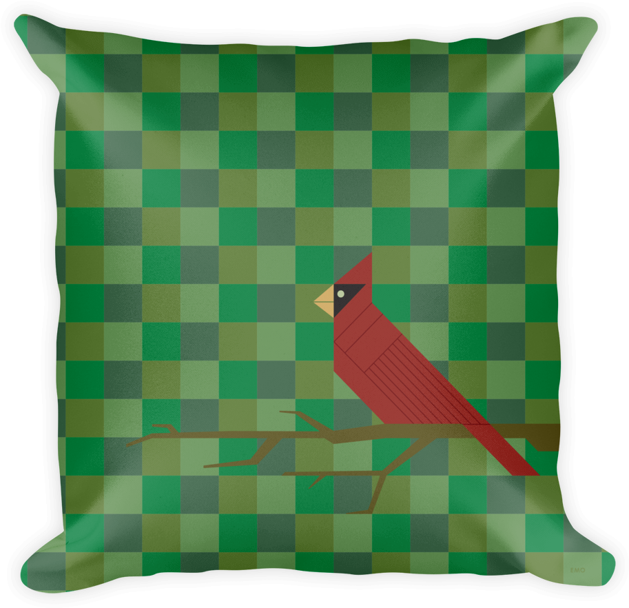 Cardinal Pillow Front V=1464205074 - Pillow (1000x1000), Png Download