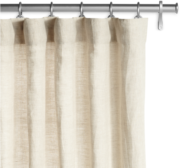 Belgian Flax Linen Drapery Natural Custom Curtains (600x600), Png Download