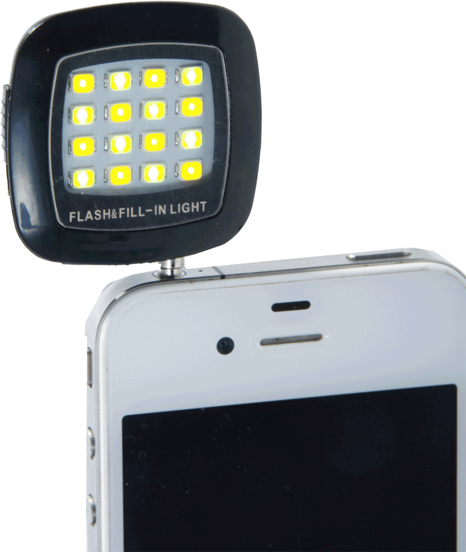 Zuma Led 16 Light/flash For Smartphone-black - Zuma Mini Video Light/flash Led-16 Black Mini Video (1053x1200), Png Download