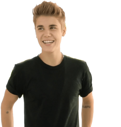 Smiling Justin Bieber - Portable Network Graphics (800x450), Png Download