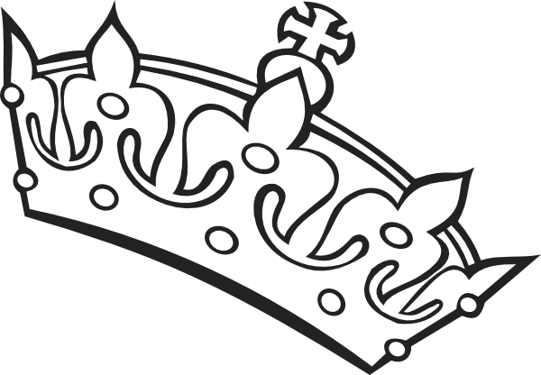 Crip Drawing Crown - Tilted Crown (600x416), Png Download