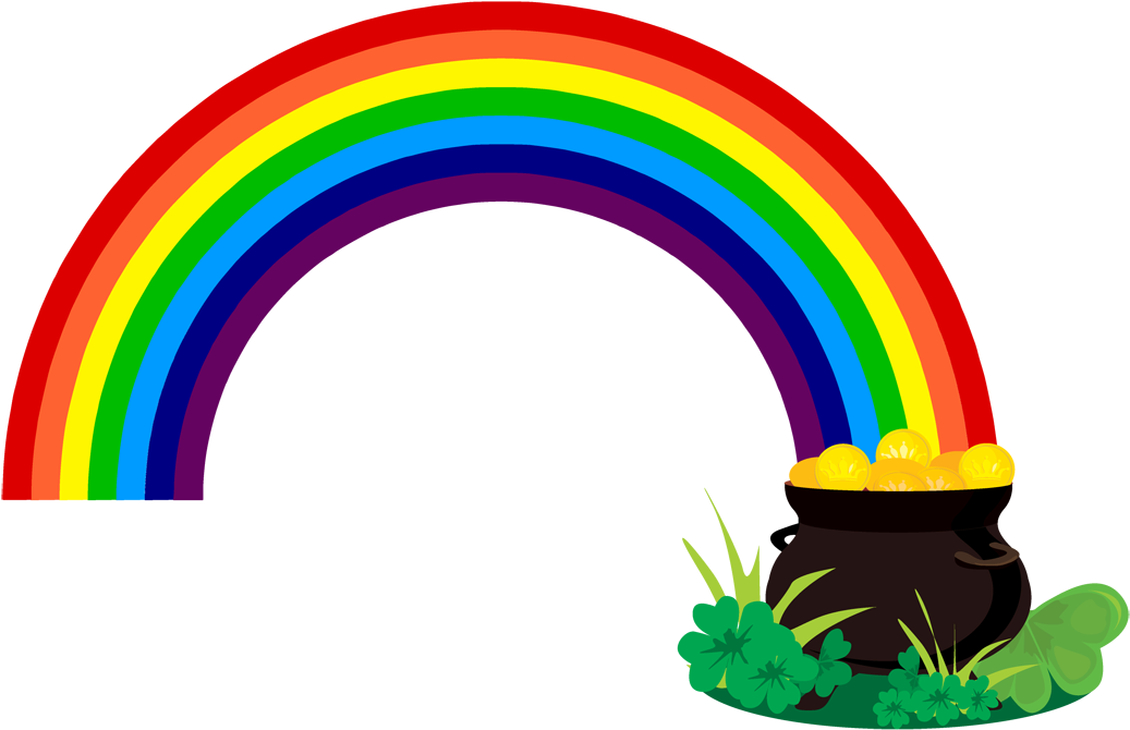 Skittles Clip Art - Rainbow St Patricks Day (1058x708), Png Download