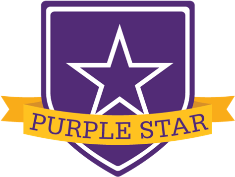 Purple Star Award - Sr Macedonia Flag (500x379), Png Download