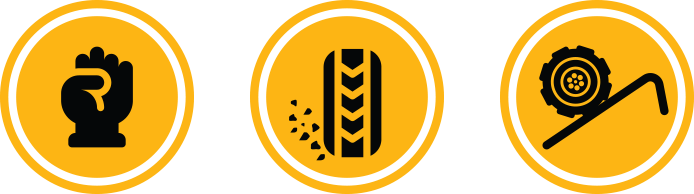 Over The Track Tires - Tire (694x194), Png Download