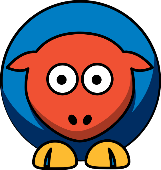 Orange Sheep Clipart (564x594), Png Download