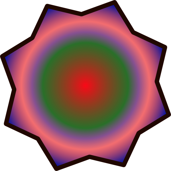 How To Set Use Purple Green Gradient Star Svg Vector (600x600), Png Download