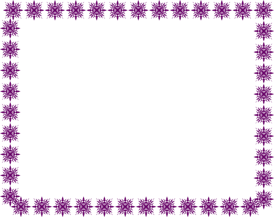 Purple Star Borders And Frames Clipart - Purple Border Design Png (958x758), Png Download