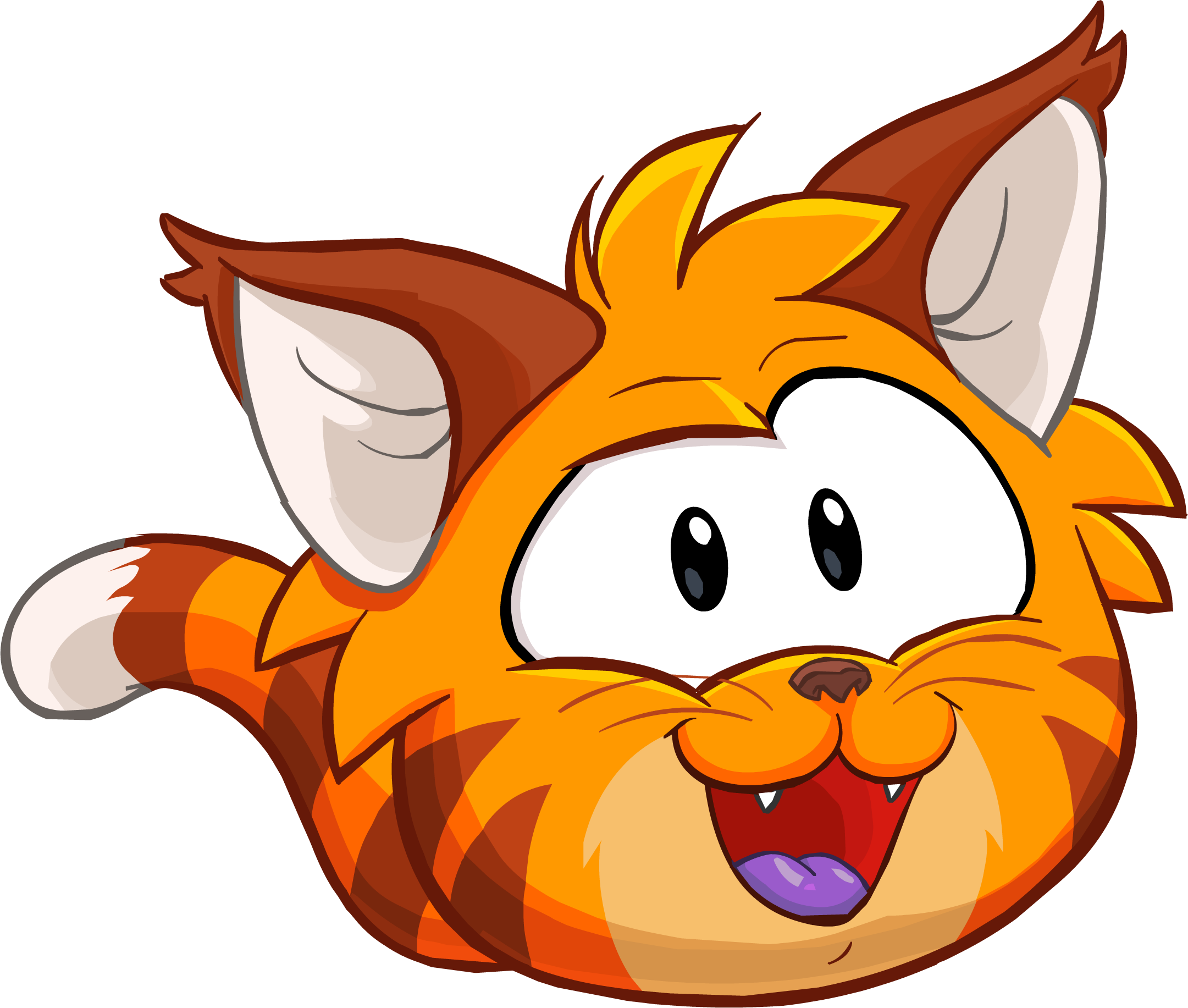 Puffle 2014 Transformation Player Card Orange Tabby - Club Penguin Cat Puffle (2161x1833), Png Download