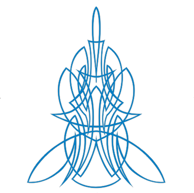 Pinstripe Designs - Pinstriping Designs (400x399), Png Download