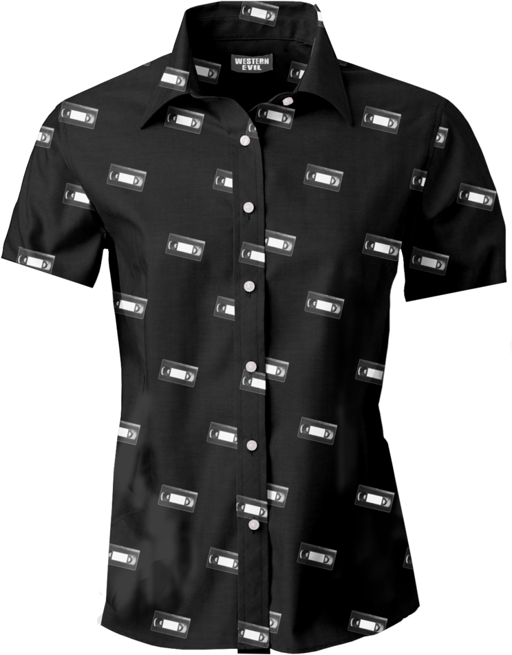 Vhs Tape Men's Button Up Shirt - T-shirt (1024x1024), Png Download