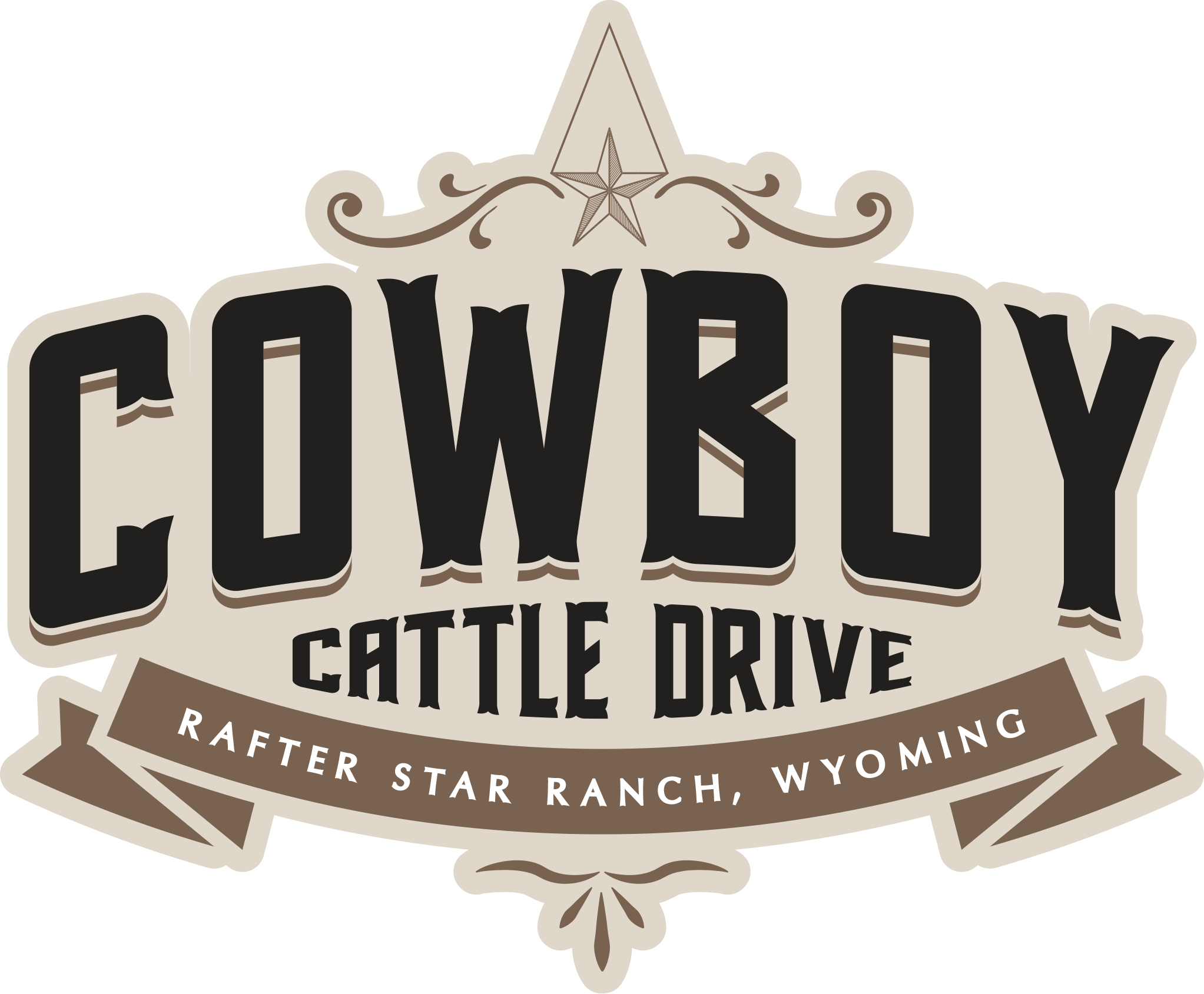 Cowboy Cattle Drive - Cattle Drive Logo (2045x1689), Png Download