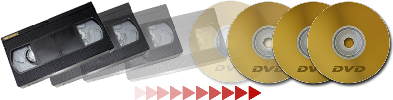Vhs To Dvd Logo (804x310), Png Download