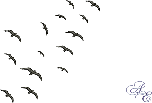 Small Flock Of Birds3 - Bird (722x361), Png Download