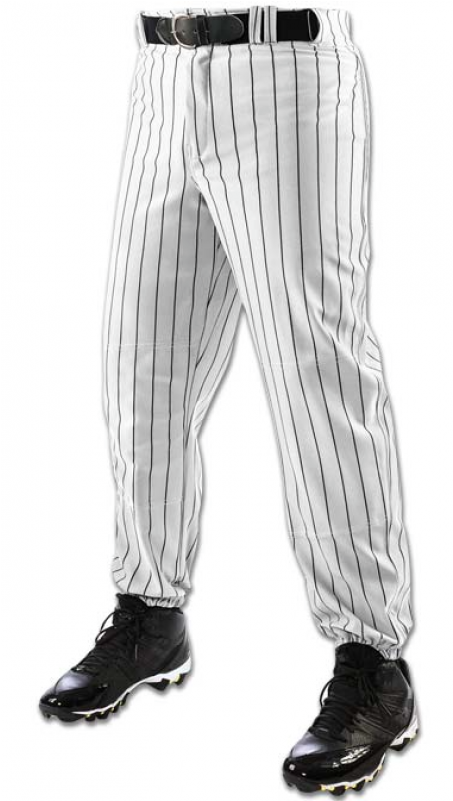 White Navy Champro Triple Crown Pinstripe - Pinstripe Baseball Uniform (800x800), Png Download