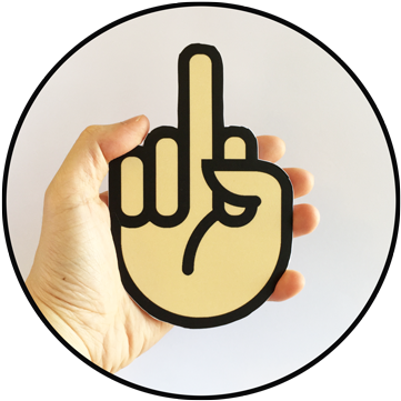 A Foam Finger - Middle Finger (400x400), Png Download