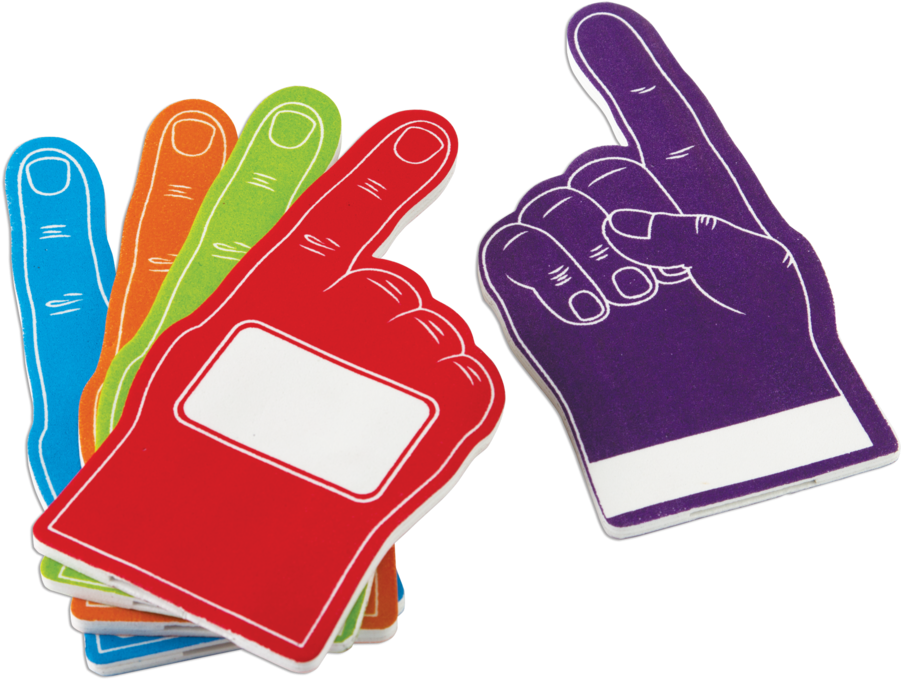 Tcr20683 Mini Foam Fingers Image - Mini Foam Fingers - Pack Of 5 - Teaching Resource (900x900), Png Download