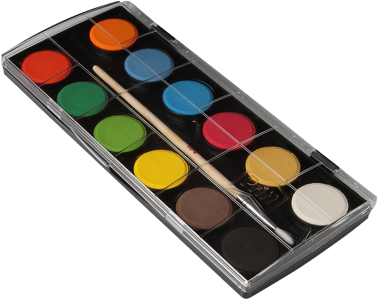 Pritt Finger Paints Come In A Set Of Six Vibrant Water - Eye Shadow (562x330), Png Download