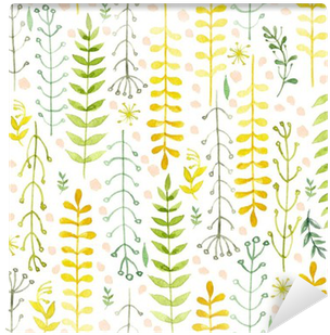 Pattern Of Flowers Painted In Watercolor On White Paper - Watercolor Painting (400x400), Png Download