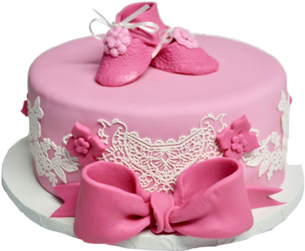 Chocolate Baby Shower Cake To Celebrate "its A Girl" - Birthday Cake (600x400), Png Download