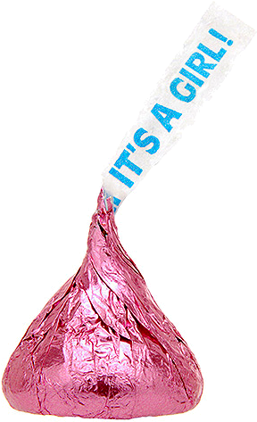 Bag For Fresh Candy - It's A Girl Hershey Kisses (500x500), Png Download
