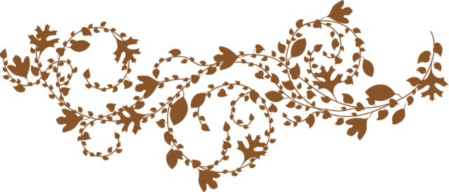 Fall Brown Garland - Fall Garland Border (640x274), Png Download