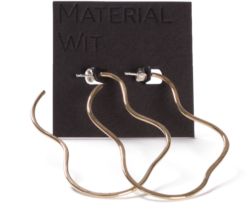 Ripple Hoop Earrings - Earring (600x600), Png Download