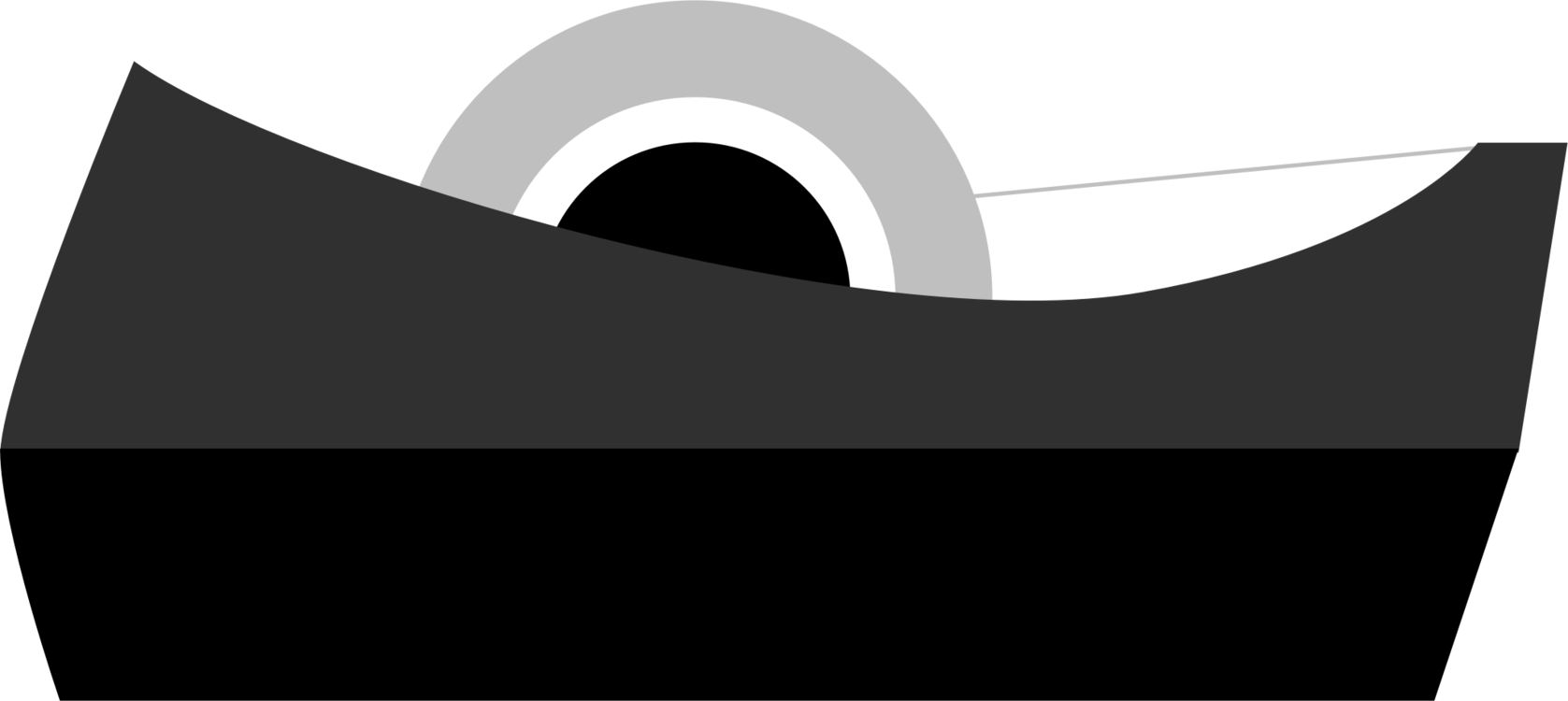 Adhesive Tape Paper Tape Dispenser Scotch Tape Box-sealing - Tape Dispenser Clip Art (1677x750), Png Download