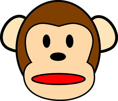 Chimpanzee Clipart Gorilla Face - Monkey Clip Art (395x340), Png Download