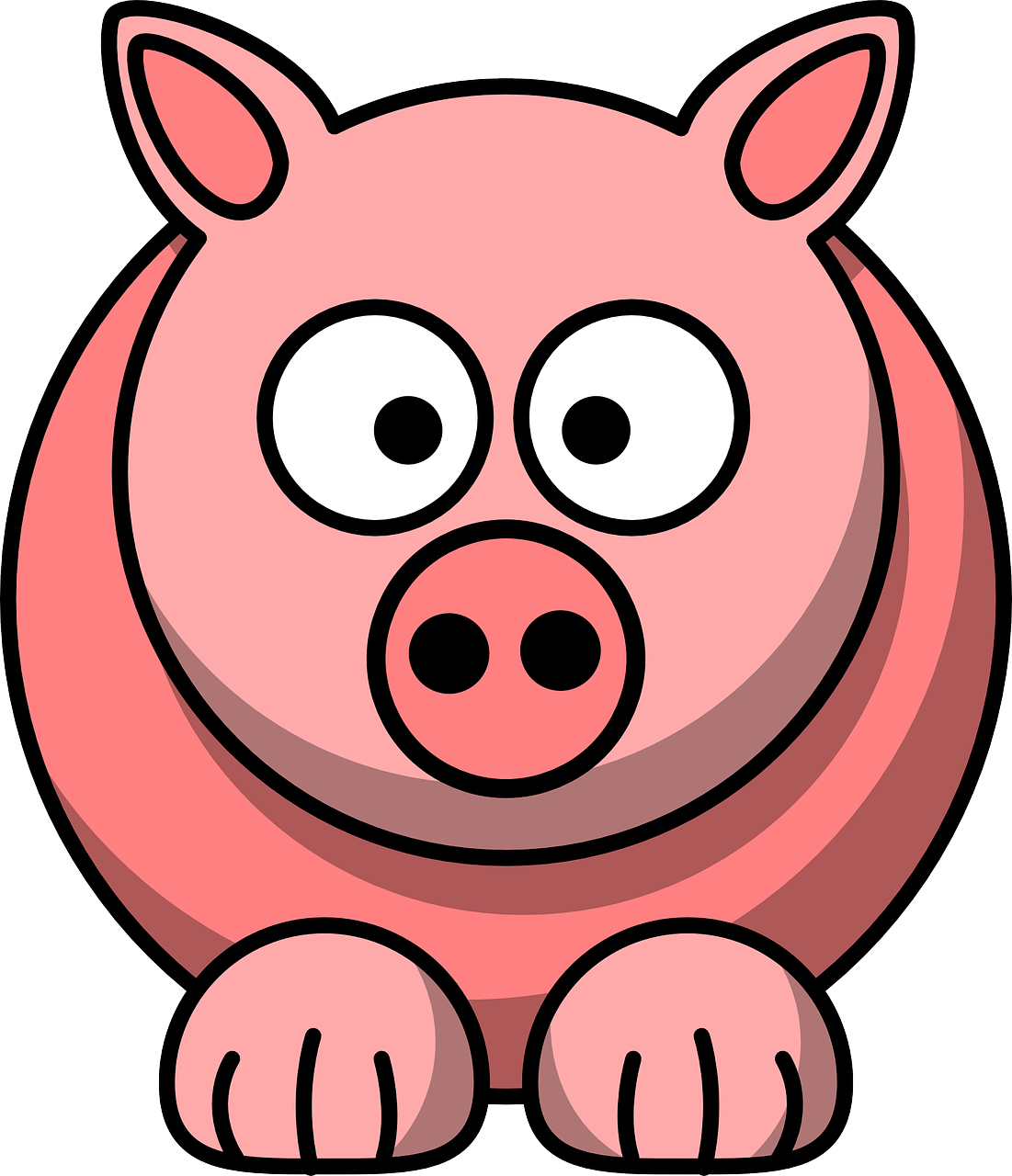 Schwein Comic (1101x1280), Png Download