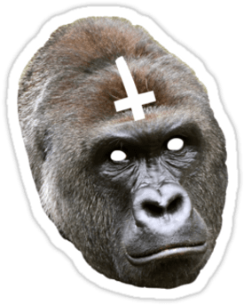 Rip Harambe Sticker - Harambe Png (400x400), Png Download