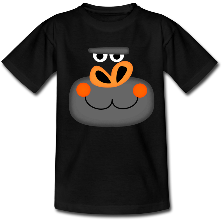 Gorilla Face Kids Tshirt Laughing Lion Design - Funnel Vision Merch (800x800), Png Download