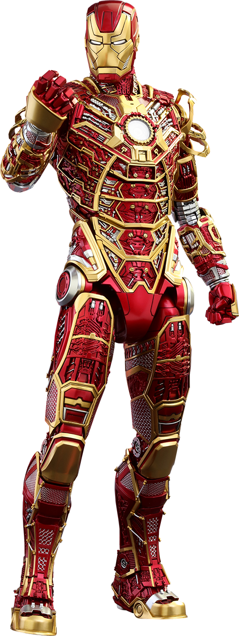 Hot Toys Iron Man Mark Xli - Hot Toys Iron Man 3 Mark 41 Mk Xli Bones Retro Armor (480x1278), Png Download