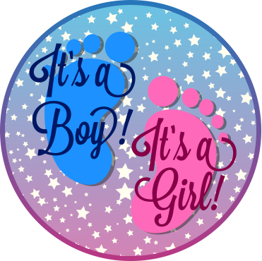 It's A Boy & It's A Girl - Baby Shower (371x370), Png Download