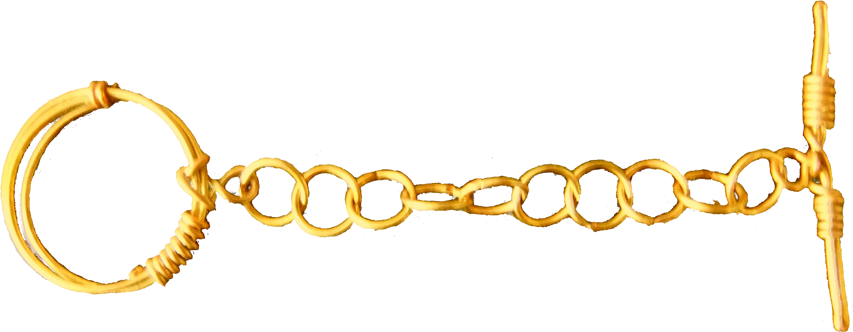 Gold - Necklace (2946x1197), Png Download