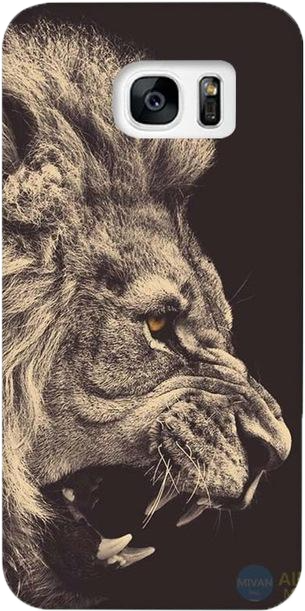 Black-white Angry Lion - Lion Art (640x640), Png Download