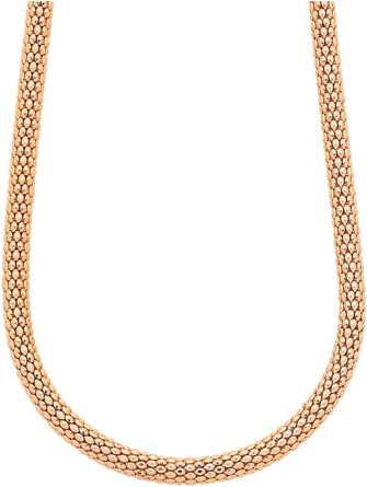 50cm Rose Gold Necklet - Gold (376x480), Png Download