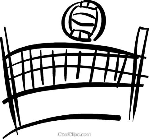 Volleyball Net Royalty Free Vector Clip Art Illustration - Clip Art Volleyball Net (480x447), Png Download