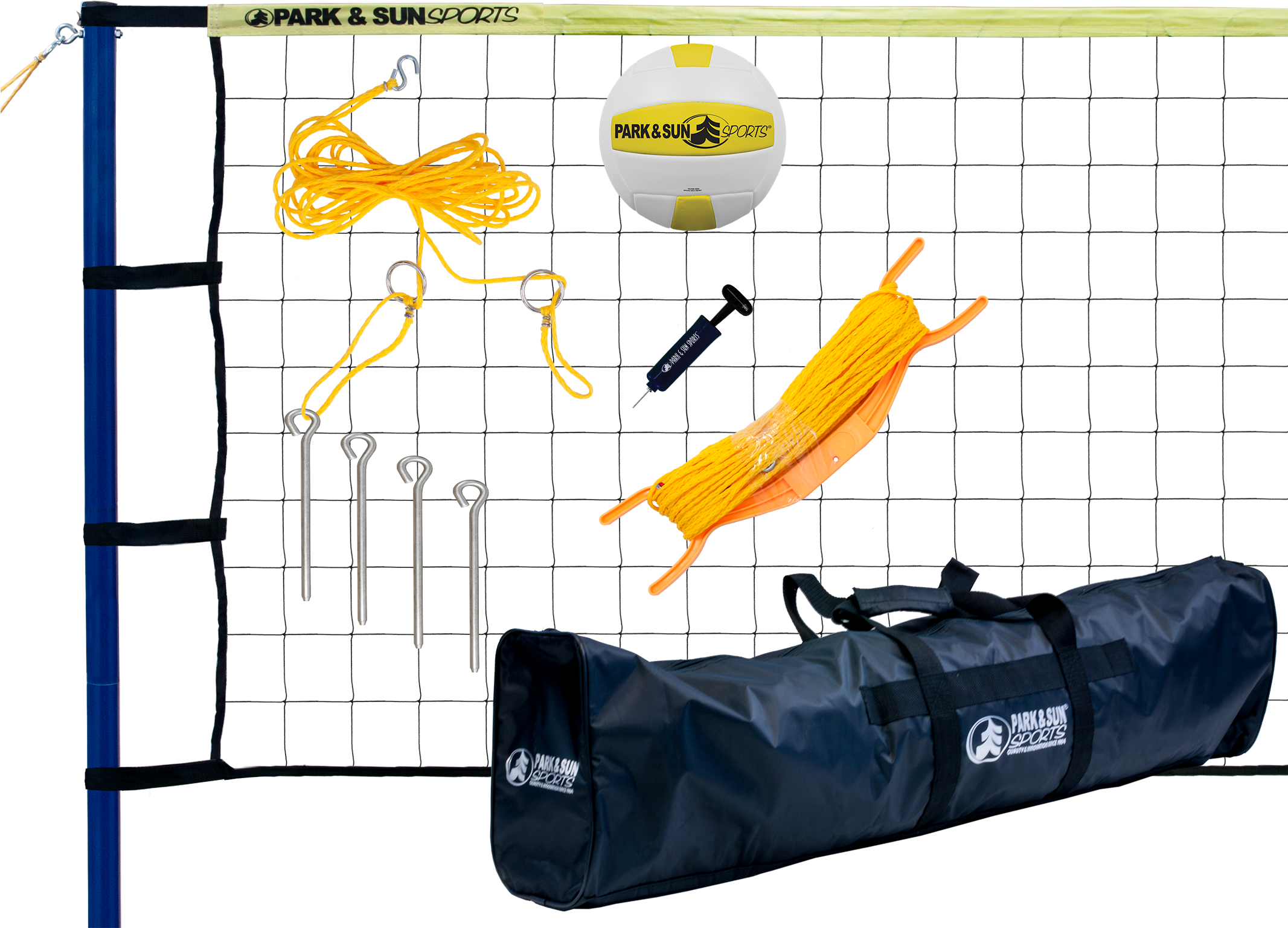 Spiker Portable Outdoor Volleyball Net System - Park & Sun Sports Spiker Sport Steel Volleyball (2132x1600), Png Download