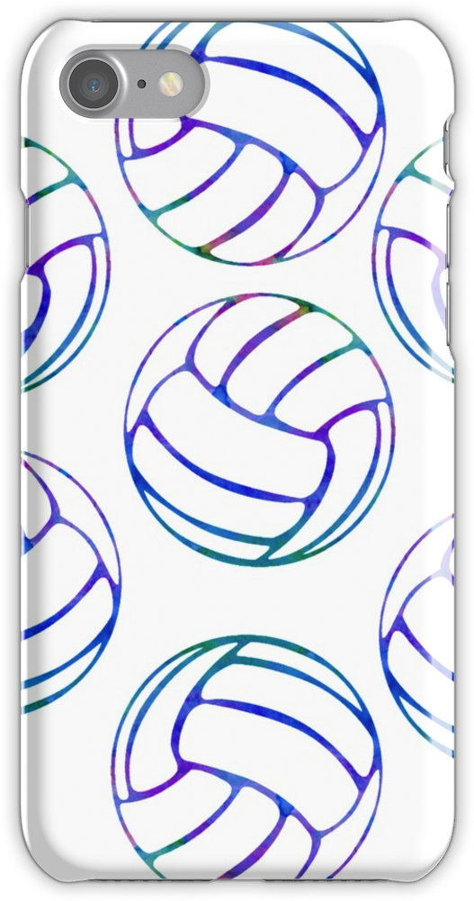 Volleyball Watercolor Iphone 7 Snap Case - Volleyball Porcelain Ornament With Ball (750x1000), Png Download
