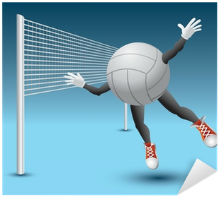 Cartoon Character Spike Sticker Pixers We Live - Volleyball Cartoon (400x400), Png Download