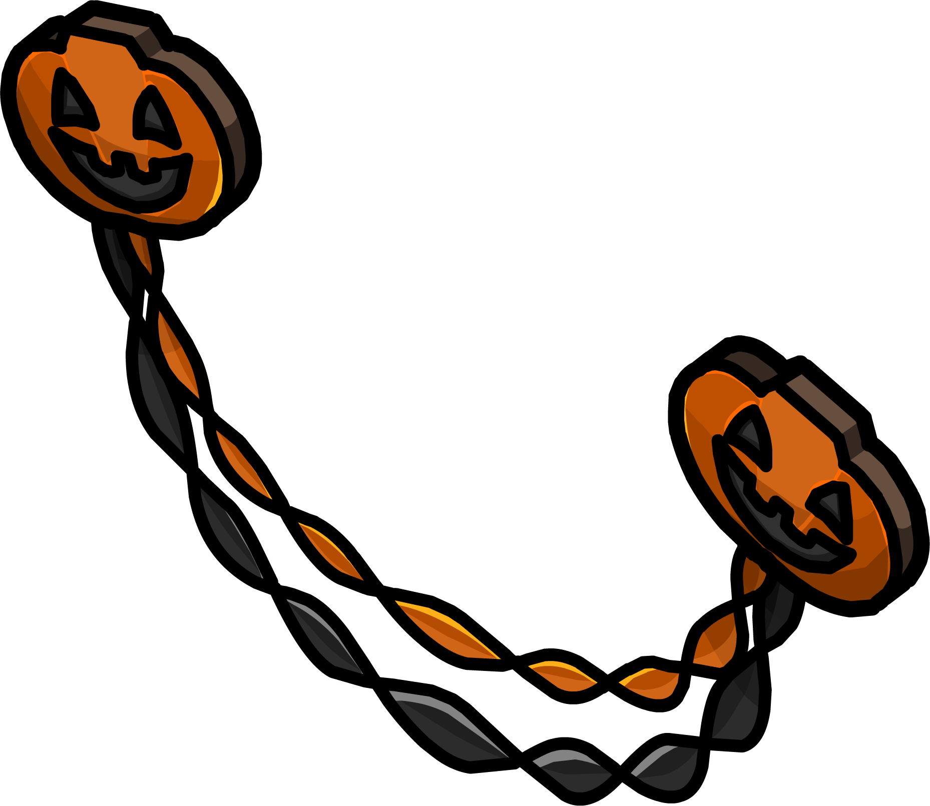 Jack O Lantern Garland Sprite 003 (1858x1611), Png Download