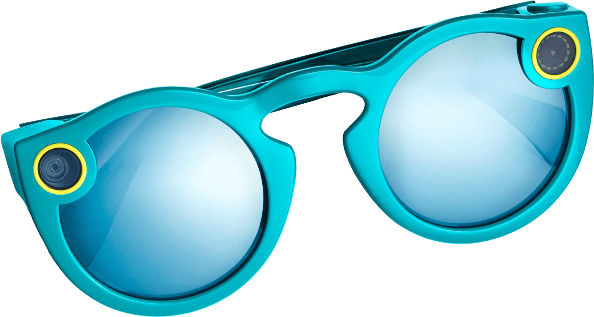 Snapchat Spectacles Blue - Snapchat Spectacles Image Png (1297x692), Png Download