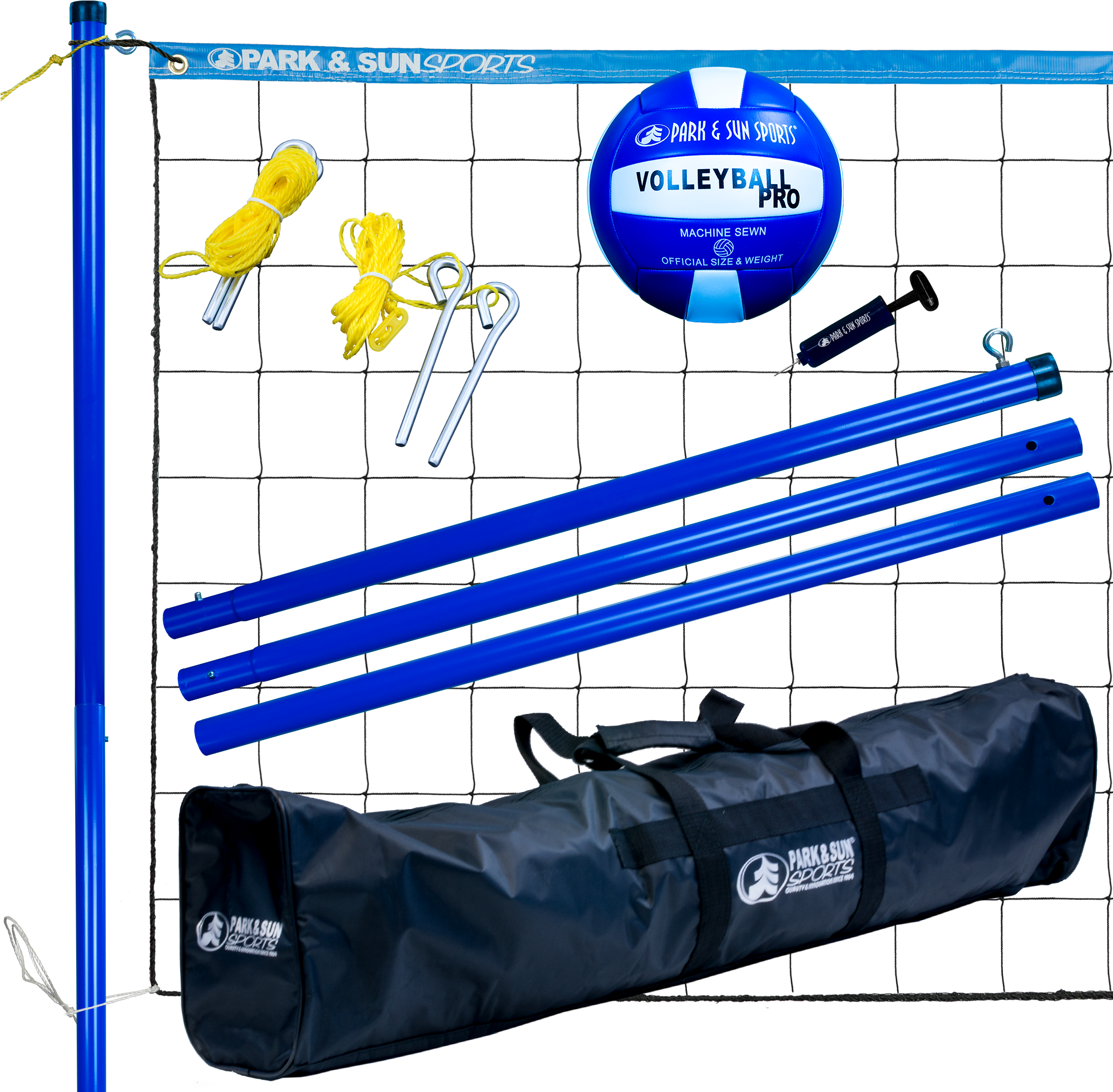 Volley Sport Volleyball Set - Park & Sun Spiker Sport Steel Orange Outdoor Volleyball (2000x2000), Png Download