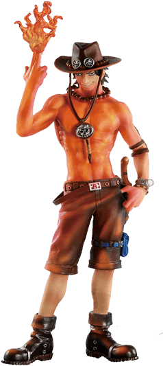 Portgas D Ace Burning Figure Color (600x600), Png Download