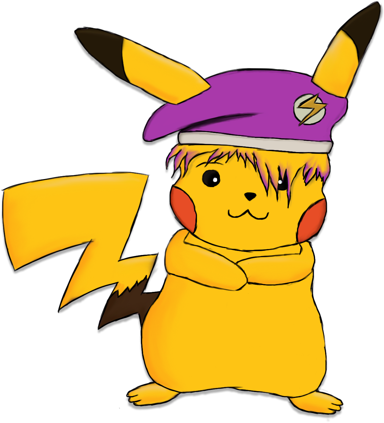 Pikachu, Lightning Soldier Emoji - Library (1417x1417), Png Download