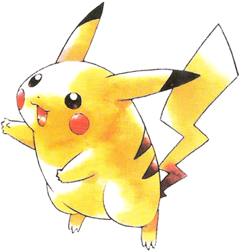 The Fat One And Also This One - Pikachu Pokemon Yellow Pokedex (350x361), Png Download