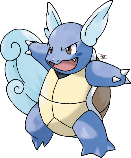 Complete Pokedex Cyndiquil Wartortle - Pokemon Water Type Squirtle (453x546), Png Download