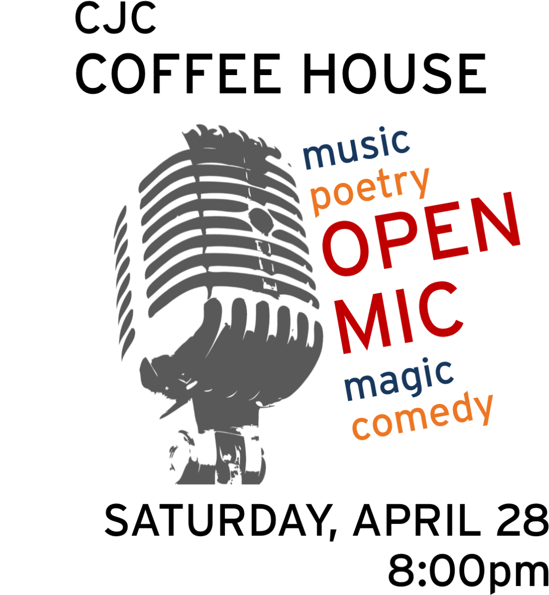 Coffee House/open Mic Night - Microphone (1257x1307), Png Download